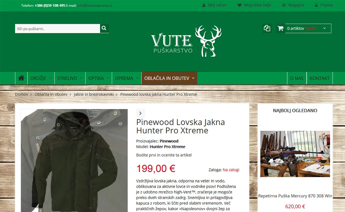 Vute puškarstvo: Vute puškarstvo product page