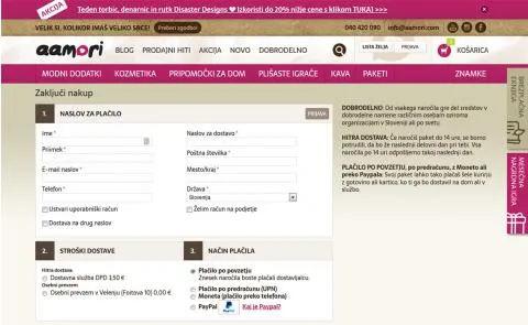 Aamori - zaključek nakupa