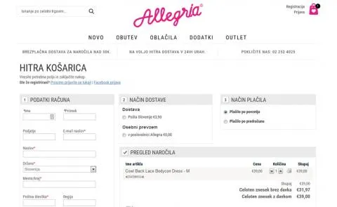 Allegria zaključek nakupa