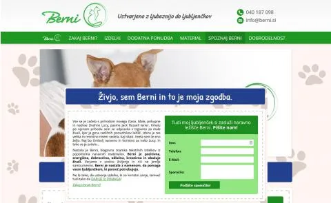Berni kontaktni obrazec za naročilo