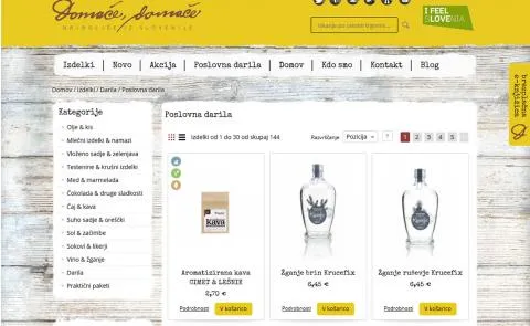 Domače domače prikaz artiklov v katalogu