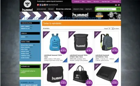 Hummel prikaz artiklov v katalogu