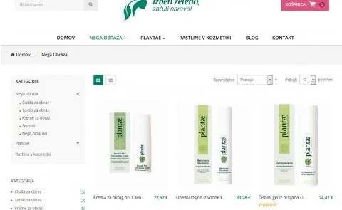 Izberi Zeleno seznam artiklov