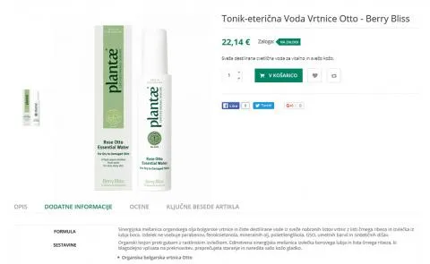 Izberi Zeleno stran artikla