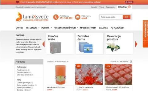 Lumix sveče katalog artiklov