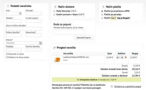 Lumix sveče zaključek nakupa