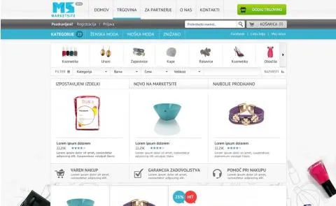 Marketsite vstopna stran