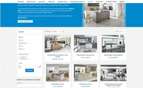Prikaz kategorije, filtriranja in prikaza cen artiklov