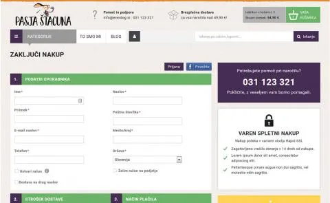 Pasja štacuna zaključek nakupa