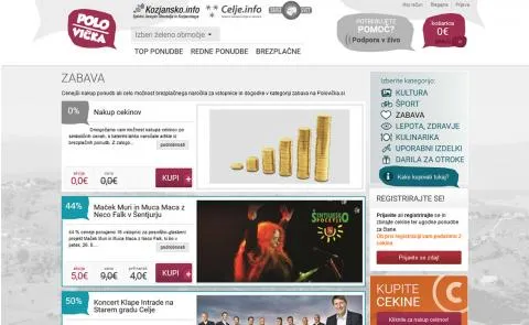 Polovicka.si katalog s seznamom artiklov