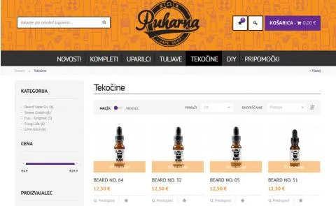 Puharna - katalog artiklov