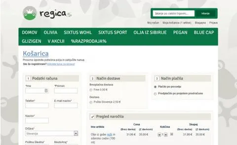 Regica zaključek nakupa