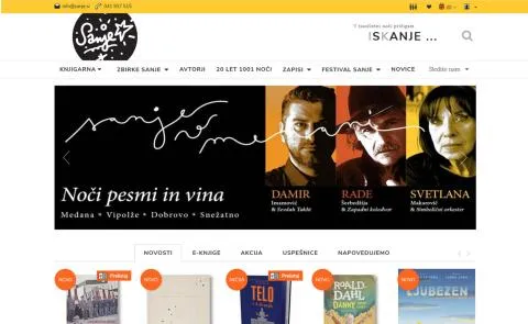 Sanje vstopna stran
