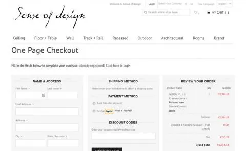 Sense of design zaključek nakupa
