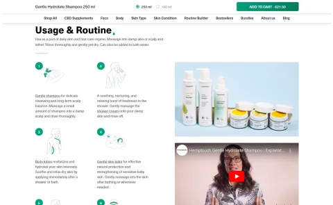 Product usage display