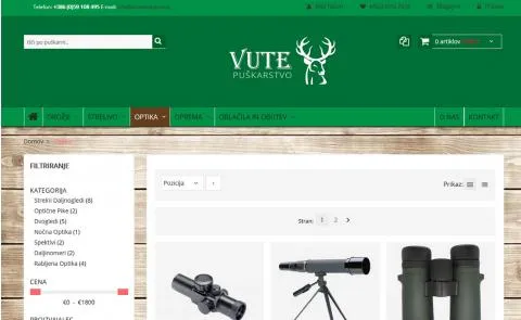Vute puškarstvo katalog artiklov