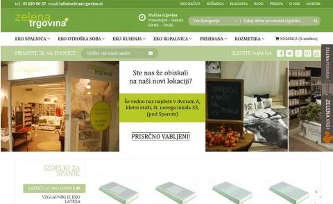 Zelena trgovina vstopna stran