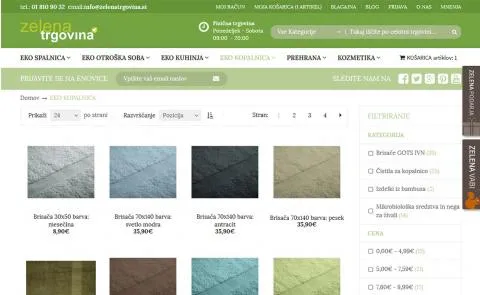 Zelena trgovina katalog artiklov