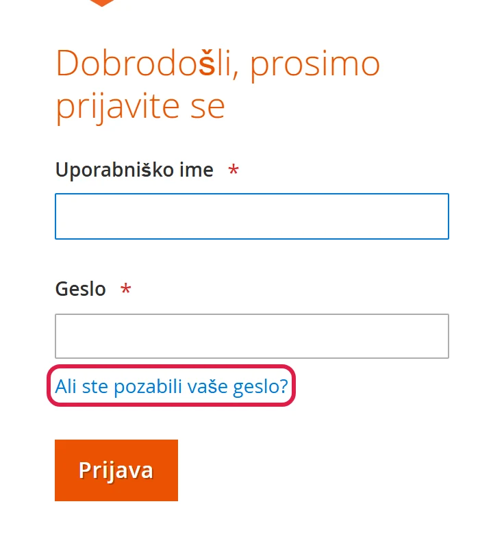 Admin sign-in form with the Forgot your password? link