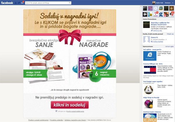 Facebook nagradna igra