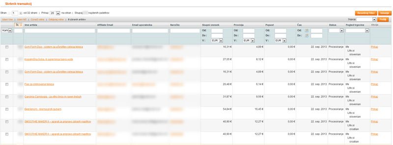Affiliate program
