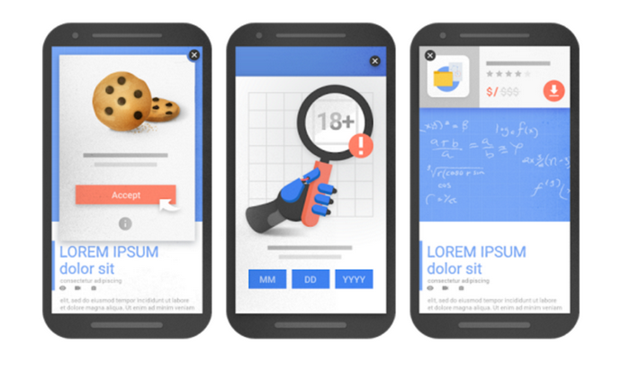Google penalizes pop-ups