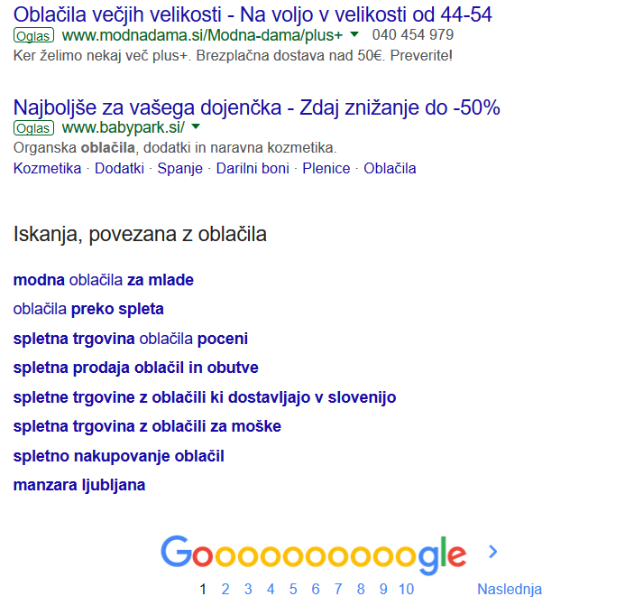 google related search