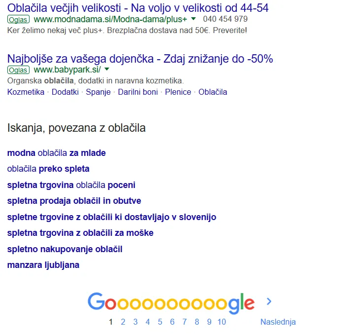 google related search
