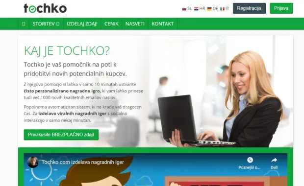 Application Tochko for creating prize games is for sale
