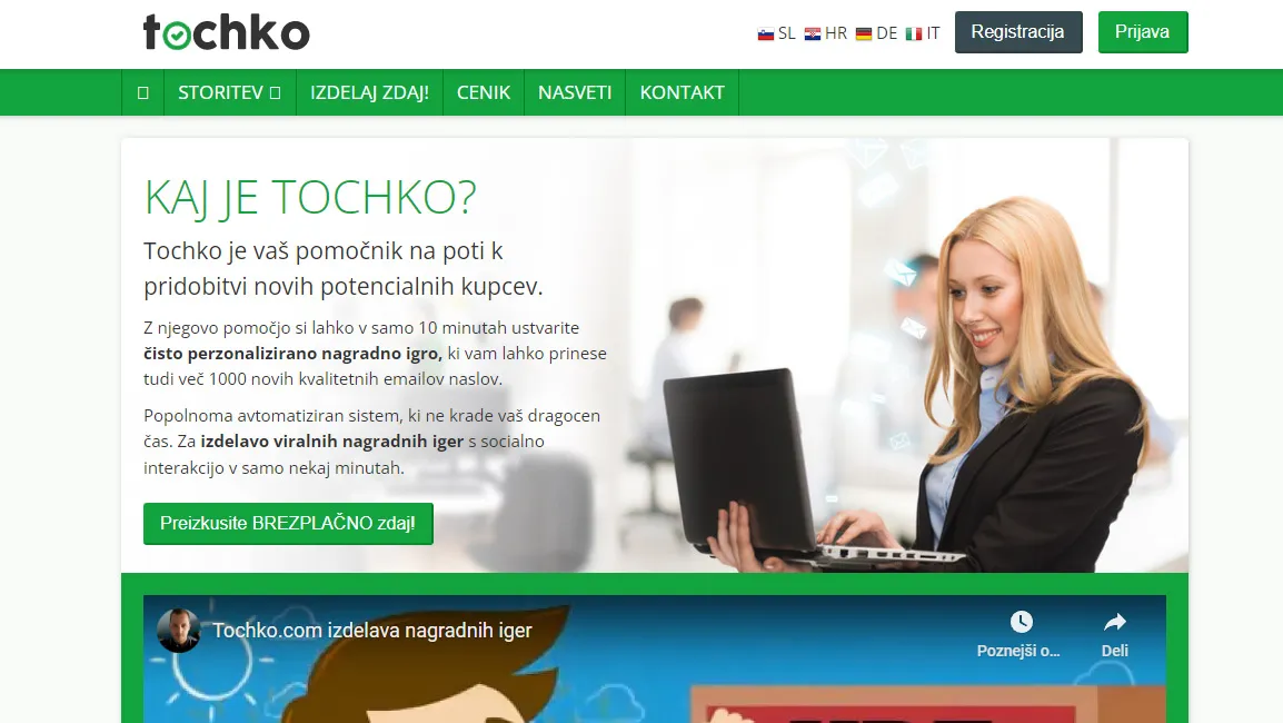 Application Tochko for creating prize games is for sale