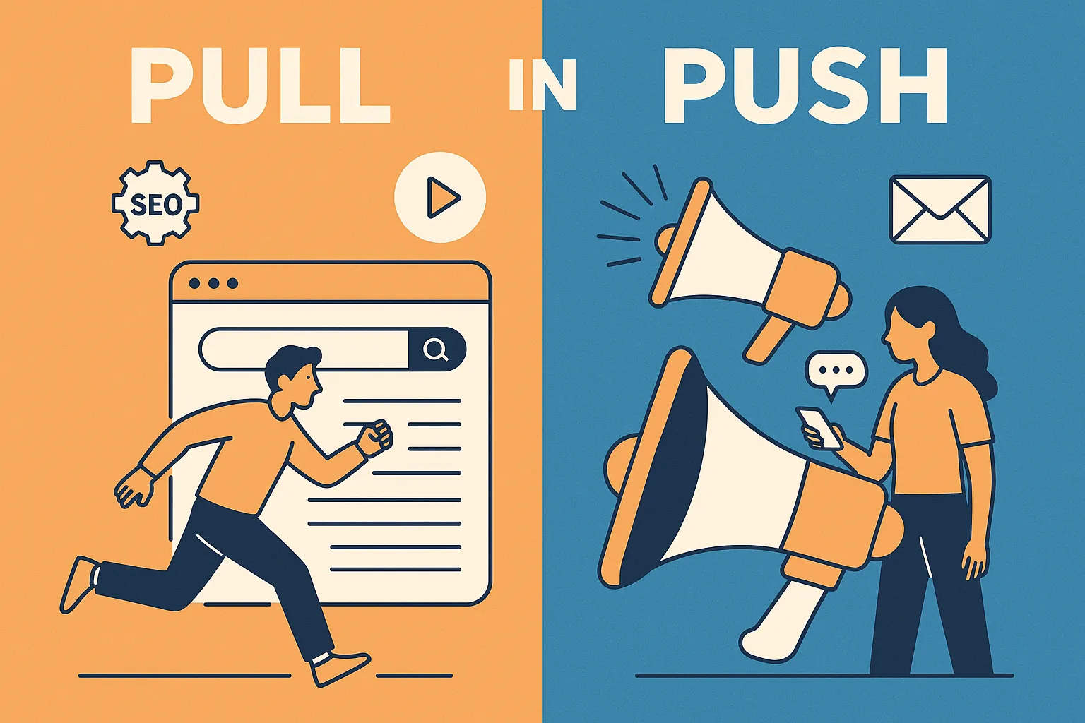 The difference between pull and push advertising: A comprehensive guide to digital success